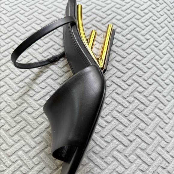 Fendi First Black Mule Sandal Size 36.5 - Picture 10 of 16